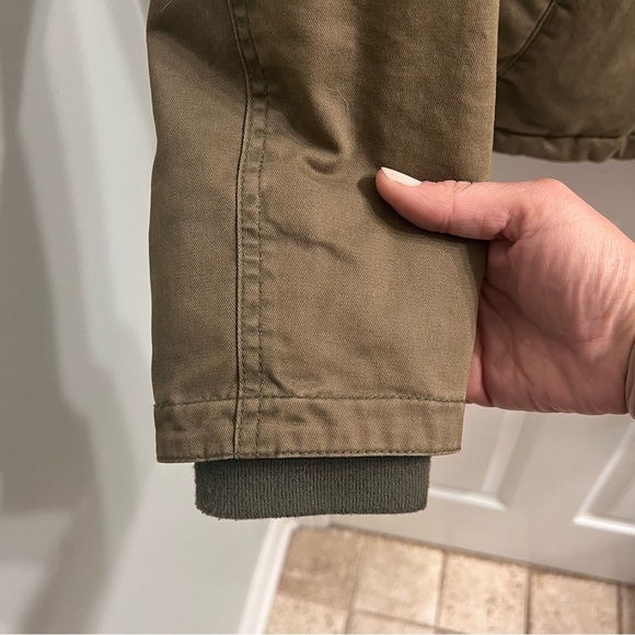 All-Son Men’s Military Jacket Quilt Lined Dark Green Sz. Sm. Gorpcore Fall Coat - Picture 8 of 10